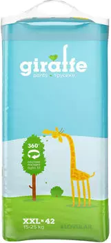 Подгузники-трусики Lovular Giraffe XXL 15-25кг 42шт