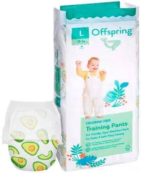 Подгузники-трусики Offspring Авокадо L 9-14кг 36шт