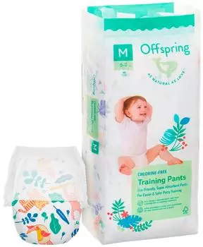 Подгузники-трусики Offspring Джунгли M 6-11кг 42шт
