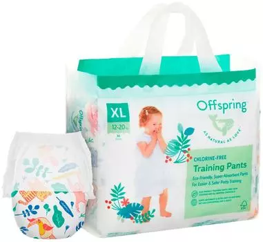 Подгузники-трусики Offspring Джунгли XL 12-20кг 30шт