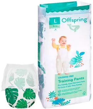 Подгузники-трусики Offspring Тропики L 9-14кг 36шт