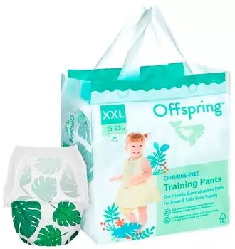 Подгузники-трусики Offspring Тропики XXL 15-23кг 24шт