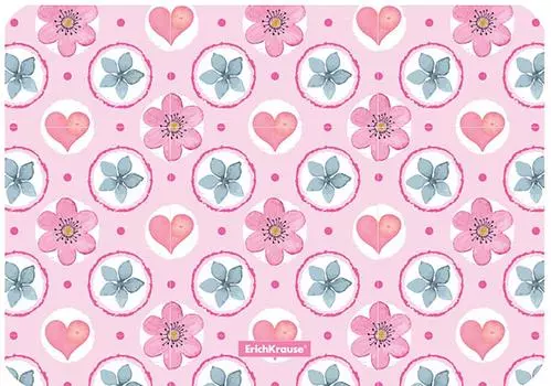 Подкладка настольная Erich Krause Pink Flowers А4