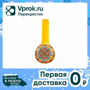 Подставка под ложку Nouvelle Home Arabesque желтая 23*10*2см