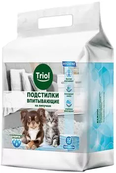 Подстилки для животных Triol впитывающие для туалета 60х60см 12шт