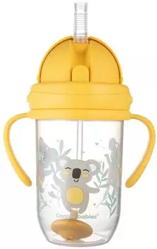 Поильник-непроливайка Canpol Babies Exotic Animals с трубочкой и утяжелителем 6+ 270мл