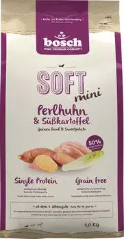 Полувлажный корм для собак Bosch Soft Mini с цесаркой и бататом 1кг