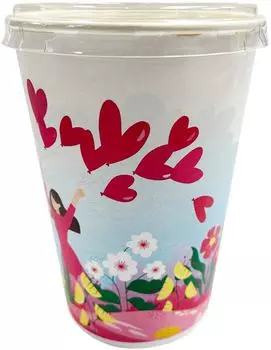 Попкорн Энджой Фуд Зебра карамельный со вкусом клубники со сливками с белой глазурью 120г