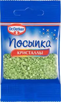 Посыпка Dr. Oetker Кристаллы зеленые 10г