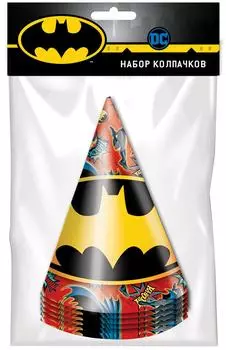 Праздничные колпаки Batman 6шт