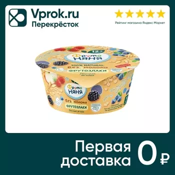 Продукт овсяный ФрутоНяня Яблоко лесные ягоды с 12 месяцев 140г