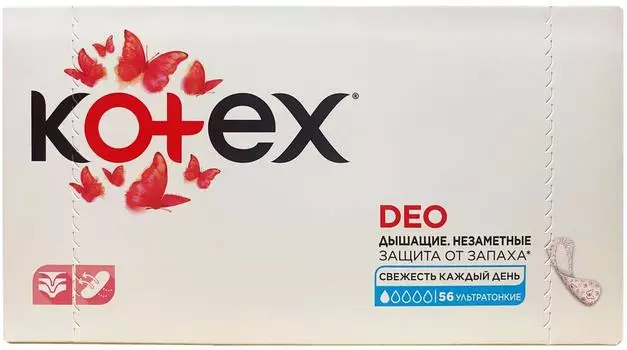 Прокладки Kotex Deo ультратонкие ежедневные 56шт