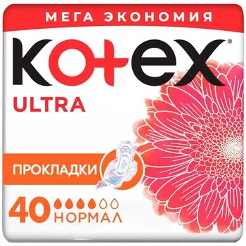 Прокладки Kotex Ultra Нормал 40шт - Vprok.ru Перекрёсток