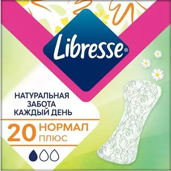 Прокладки Libresse Natural Care Normal ежедневные 20шт