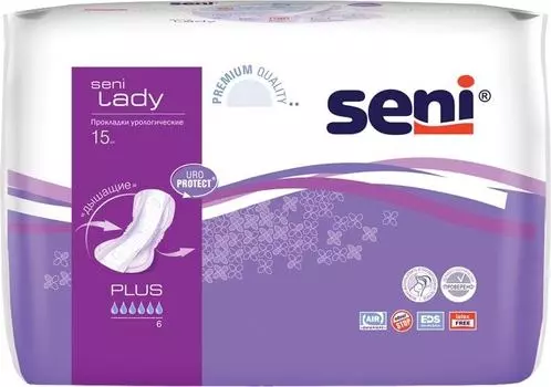 Прокладки Seni Lady plus урологические 15шт