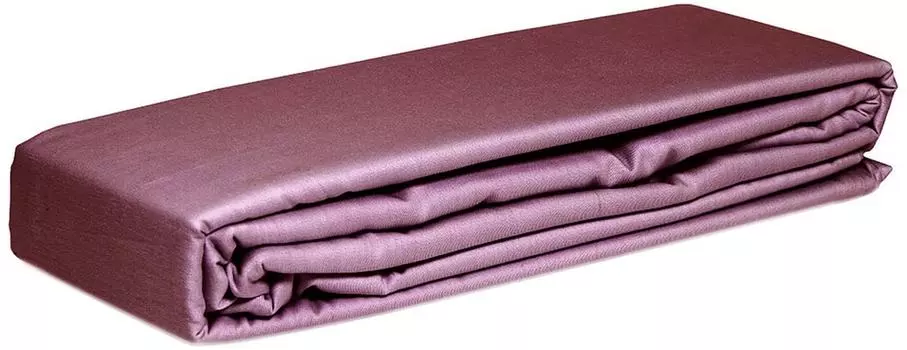 Простыня PiCassa на резинке сатин пыльная роза 180*200см