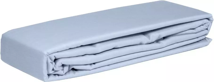 Простыня PiCassa на резинке сатин голубой 200*200см