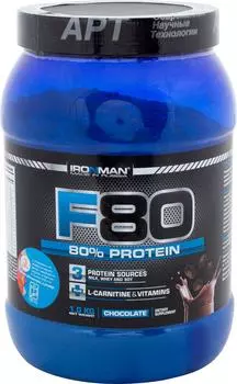 Протеин IronMan F-80 Шоколад 1кг - Vprok.ru Перекрёсток