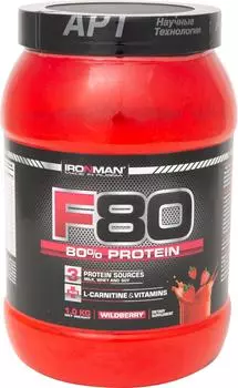 Протеин IronMan F-80 Земляника 1кг. Доставим до двери!