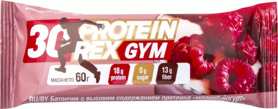 Батончик ProteinRex протеиновый GYM Малина-йогурт 60г