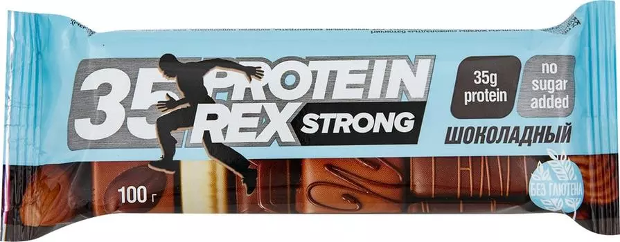 Протеиновый батончик Protein Rex Strong Шоколадный 100г