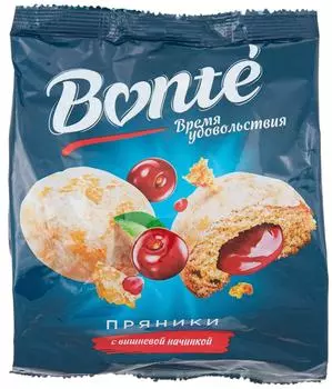 Пряники Bonte с вишневой начинкой 300г