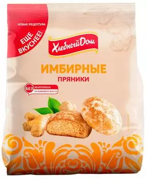 Пряники Хлебный Дом Имбирные 300г - Vprok.ru Перекрёсток