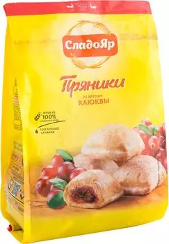 Пряники СладоЯр с начинкой со вкусом клюквы 350г