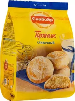 Пряники СладоЯр сливочные 350г - Vprok.ru Перекрёсток