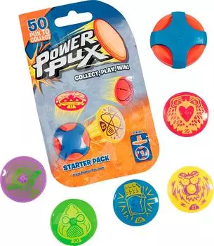Прыгающие фишки-флипы Power Pux Starter pack с лончером