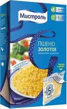 Пшено Мистраль Золотое 5пак*80г - Vprok.ru Перекрёсток