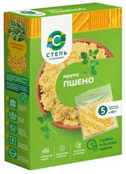 Пшено Степь 5*80г - Vprok.ru Перекрёсток