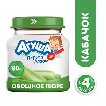 Пюре Агуша Кабачок 80г - Vprok.ru Перекрёсток