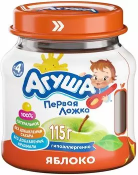 Пюре Агуша Яблоко 115г