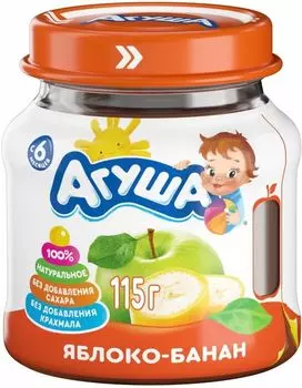 Пюре Агуша Яблоко-банан 115г