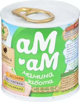 Пюре Ам-Ам мамина забота Индейка 100г