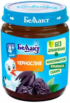 Пюре Беллакт Чернослив с 4 месяцев 100г