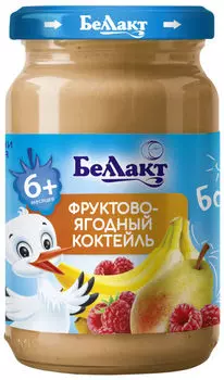 Пюре Беллакт Фруктово-ягодный коктейль с 6 месяцев 170г