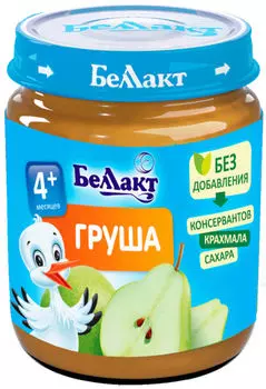 Пюре Беллакт Груша с 4 месяцев 100г