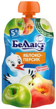 Пюре Беллакт Яблоко-Персик с 5 месяцев 90г