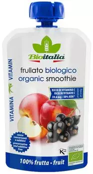 Пюре Bioitalia из яблока и черной смородины 120г