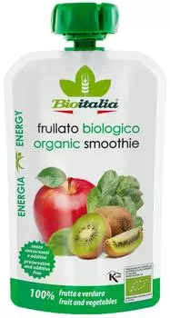 Пюре Bioitalia из яблока киви и шпината 120г