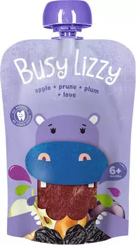 Пюре Busy Lizzy Яблоко Чернослив Слива с 6 месяцев 100г