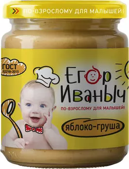 Пюре Егор Иваныч Яблоко груша 100г