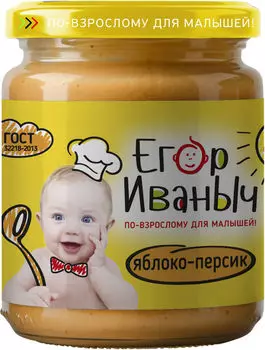 Пюре Егор Иваныч Яблоко персик 100г