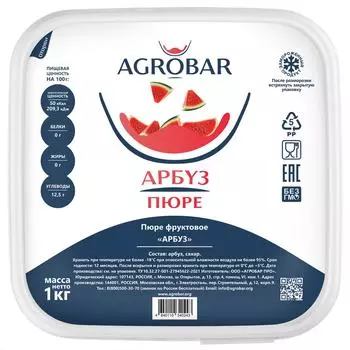 Пюре фруктовое Agrobar Арбуз 1кг