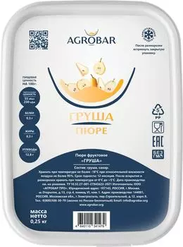 Пюре фруктовое Agrobar Груша 250г