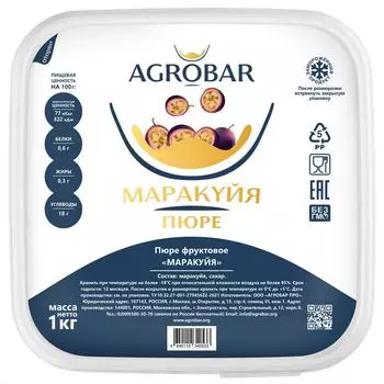 Пюре фруктовое Agrobar Маракуйя 1кг