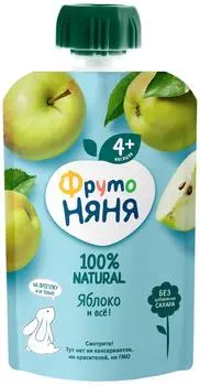 Пюре ФрутоНяня из яблок с 4 месяцев 90гс доставкой!