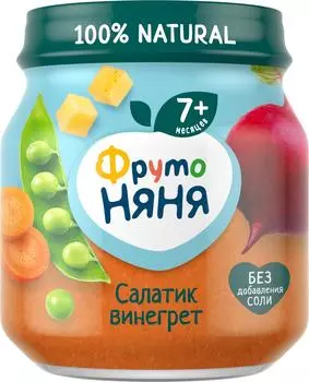 Пюре ФрутоНяня Салатик Винегрет с 7 месяцев 110г